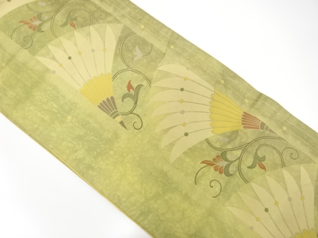 JAPANESE KIMONO / ANTIQUE FUKURO OBI / SILK / WOVEN CHINESE FLOWER